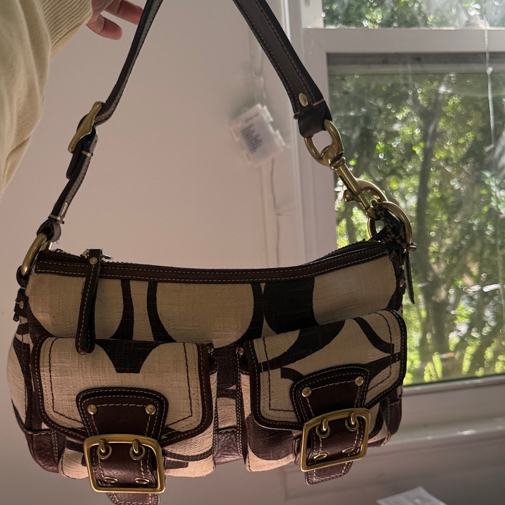 Coach Legacy Brown and white